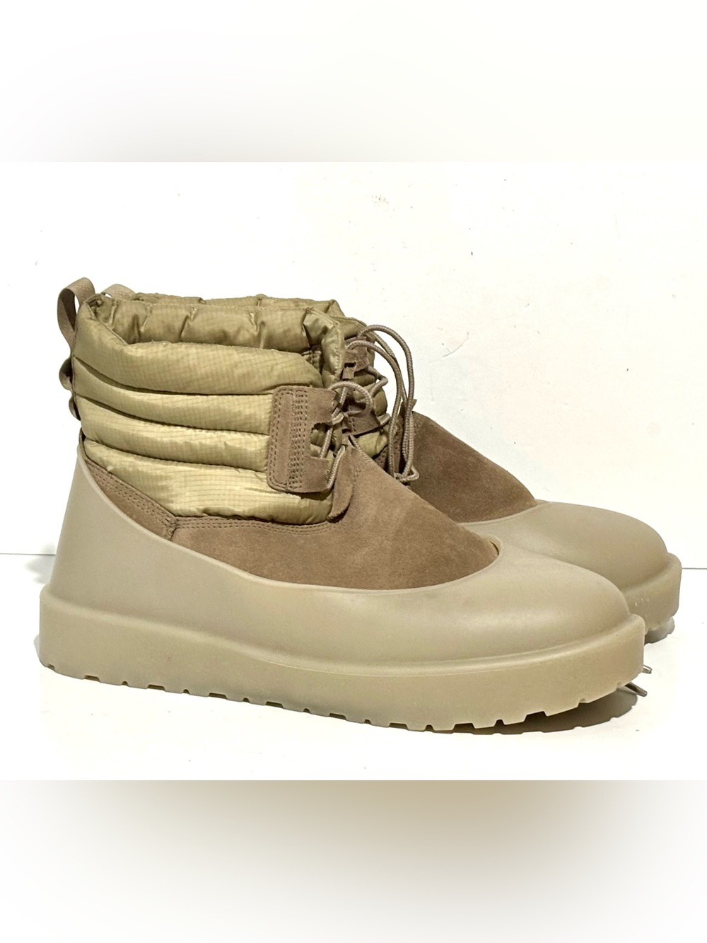 UGG Classic Mini Lace-up Weather Dune Suede Sheepskin Boot Size US 11 Men EUC